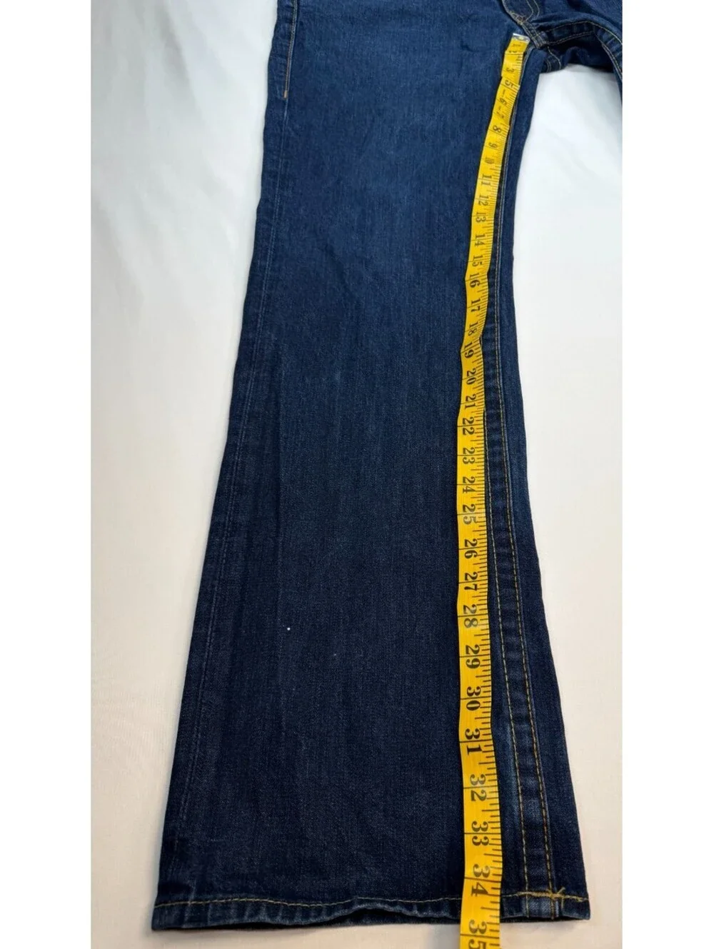 True Religion Men's Jeans Straight Denim Mid Rise 5 Pocket Solid Size 36 Blue